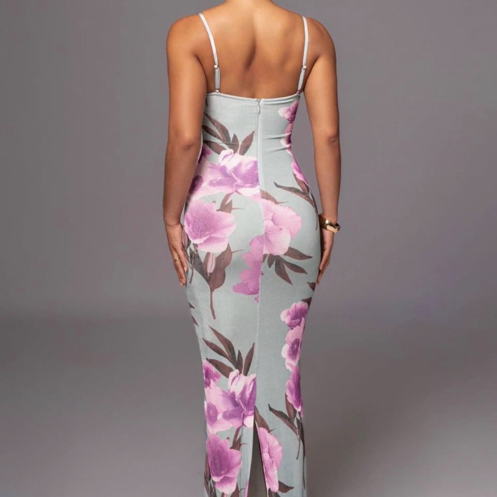 JLUXLABEL Pink Floral Maxi Dress